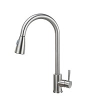 Wholesale 304 Stainless Steel Brush Pull Down Sink tap Kitchen Sink Faucet