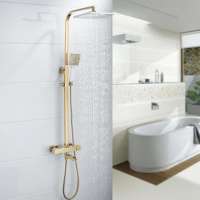 Fapully Brass Shower Faucet Body Valve Concealed Square Bath Shower Mixer for griferia