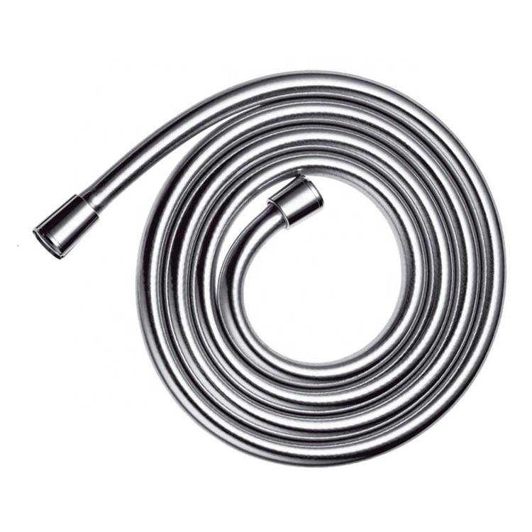 Pvc High Pressure Silver & Black Pvc Smooth Shower Hose For Bath Handheld Shower Head Flexible Shower Hose