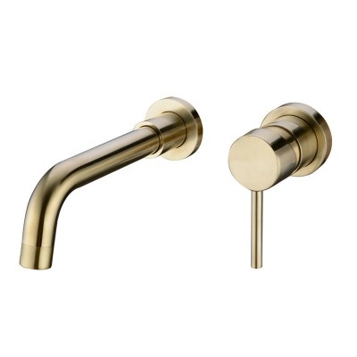 Black or Brushed Gold Rose Gold Brass Bathroom Sink Faucet Conceal Separated Hot Cold Water Mixer Basin Taps Wall Mounted