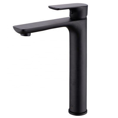 Bathroom Faucet Black Solid Brass Bathroom Solid Basin Faucet Cold and Hot Water Mixer Single Handle Tap