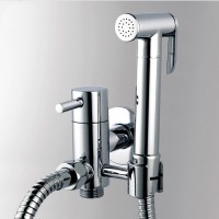 Wholesale! Bathroom Chrome bidet spray diaper sprayer toilet shattaf sprayer hand shower spray with brass